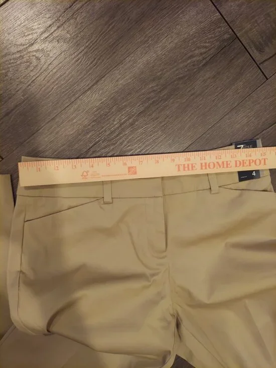 New York & Company 7th Avenue Design Studio Pants Women’s 4 Tall Khaki - Picture 10 of 12